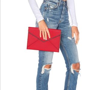 Rebecca Minkoff Leo Clutch in carnation red